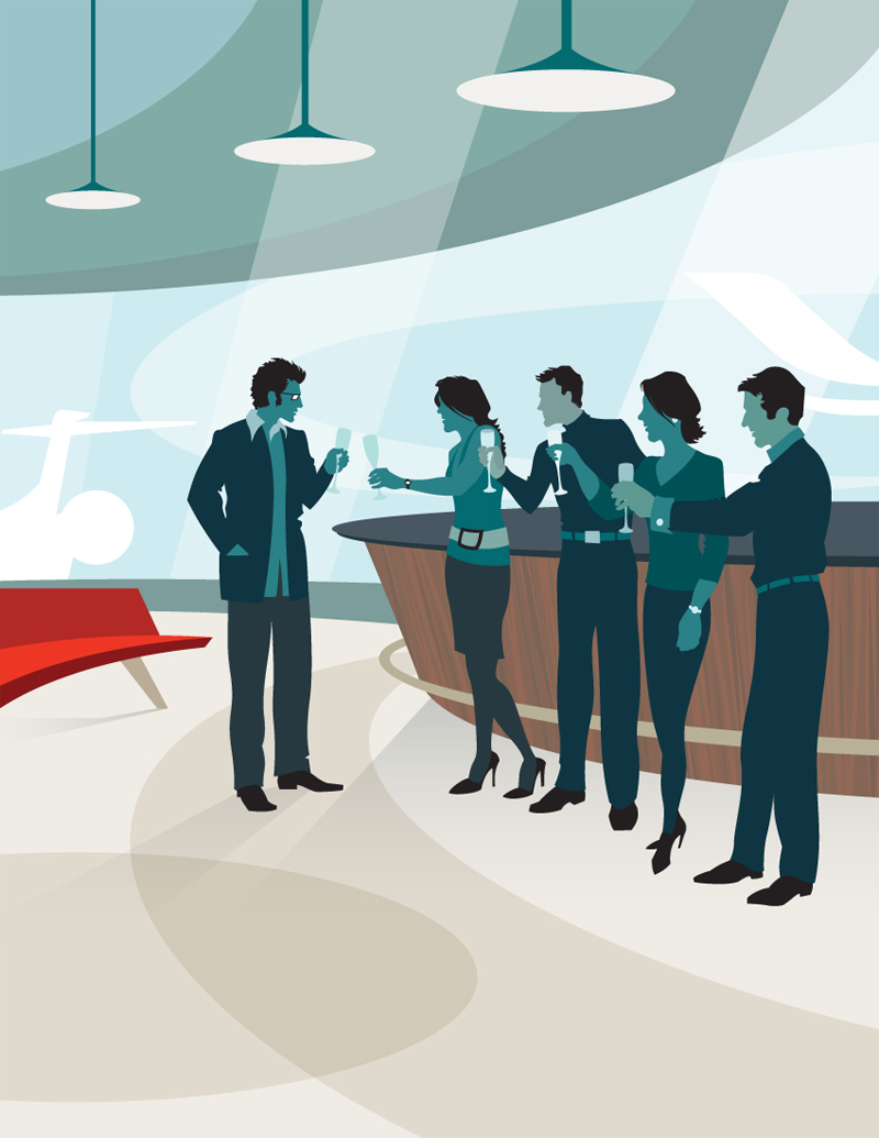 people making a toast vector illustration